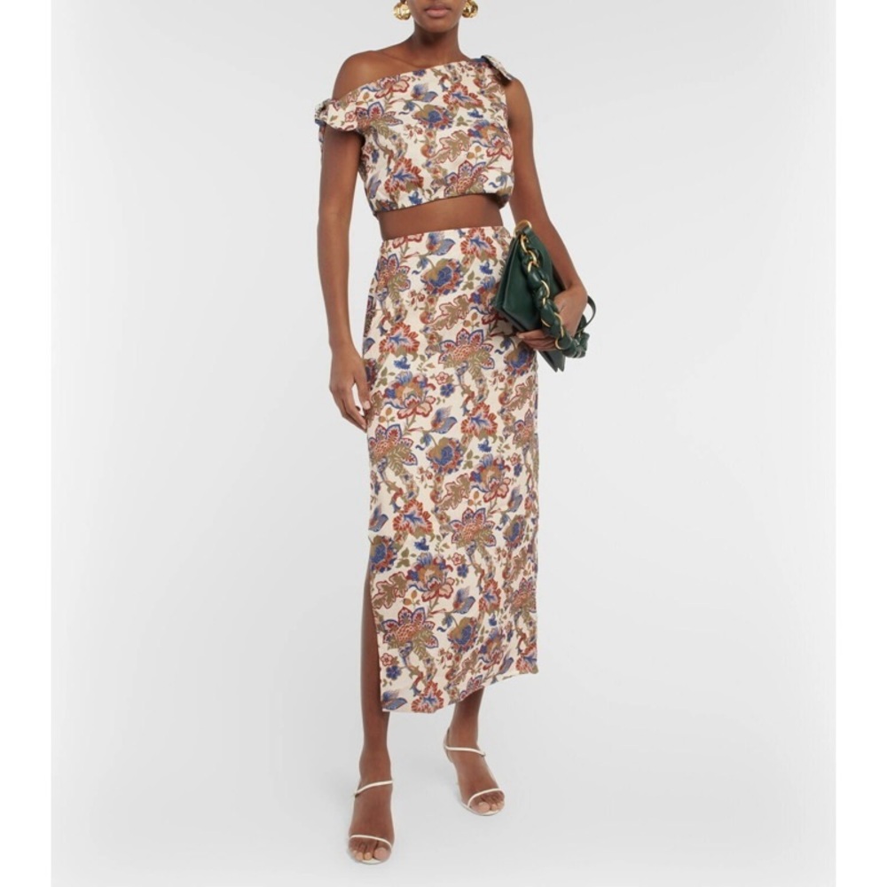 NWT SIR Bettina floral linen crop top